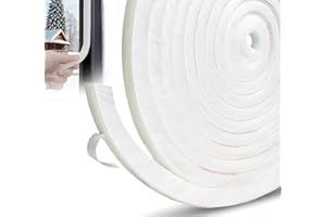 33ft Draft Excluder for Doors Windows, 0.35" x 0.2" Brush Weather Stripping Tape Self-Adhesive Seal Strip, White