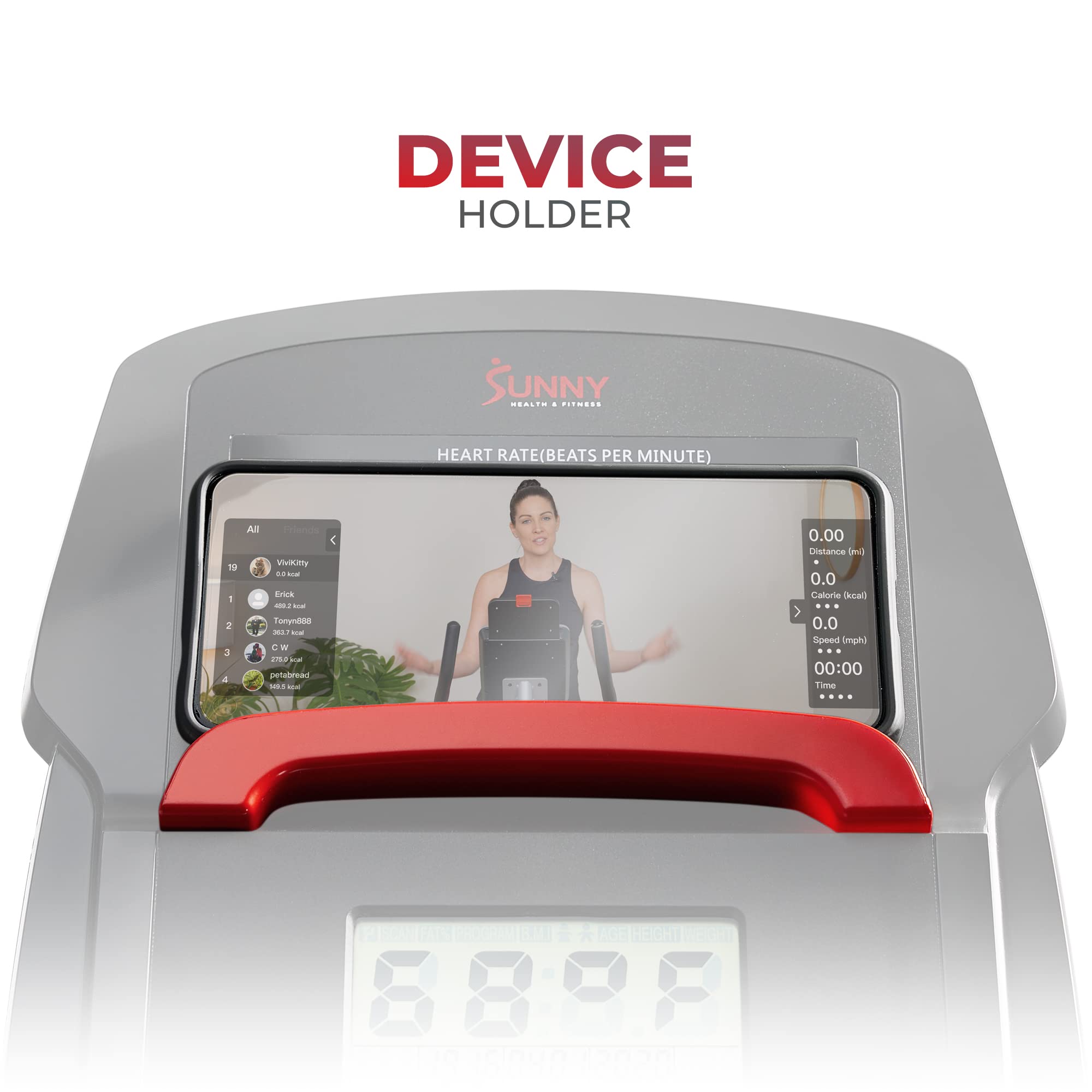 Sunny Health & Fitness Smart Stationary Exercise Upright Bike w/Pulse Sensor & 4-Way Adjustable Seat, Cycling Machine for Home Cardio Training, Free SunnyFit App Connection, Optional Resistance Band