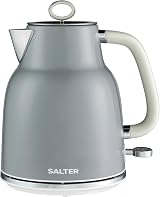 Salter Retro Grey 1.7L Kettle 3KW Rapid Boil 360° Base Auto Shut-Off