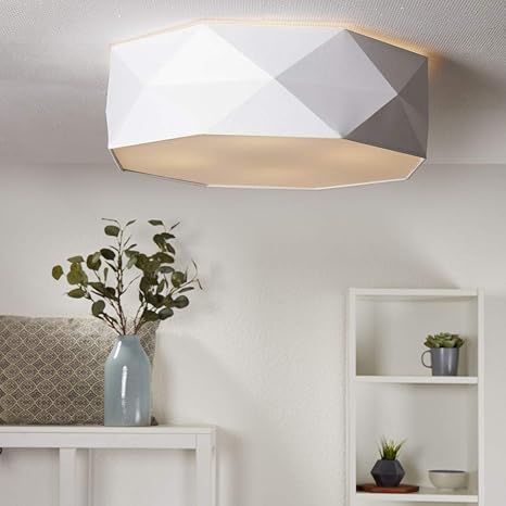 Famlights Deckenleuchte Wohnzimmer Deckenleuchte Schlafzimmer Mit Schirm Aus Stoff Rund E27 Fassung Deckenlampe Wohnzimmer Gross Verschiedene Farben Rund Amazon De Beleuchtung