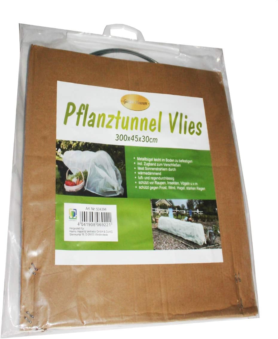 Plant Tunnel 300 x 45 x 30 cm Coldframe Foil Layers Fleece Tunnel Tunnel Tent