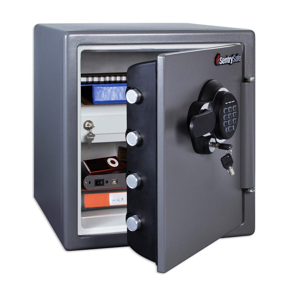 SentrySafe SFW123GDC Fireproof Safe and Waterproof Safe with Digital Keypad 1.23 Cubic Feet, Gun Metal Grey - New
