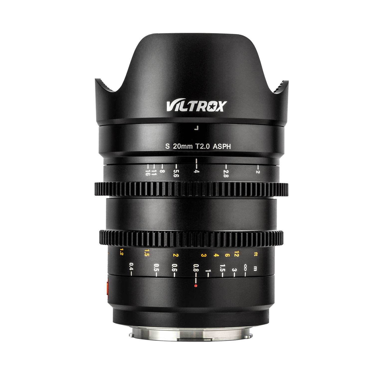 VILTROX 20mm T2.0 Full Frame Prime Lens Wide Angle Manual Focus Cinema Lens For Sony E-Mount Camera a7 II a7R IV a9 a6600