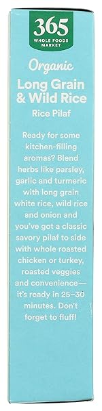 365 BY WHOLE FOODS MARKET, ORGANIC LONG GRAIN & WILD RICE PILAF, 6 OUNCE