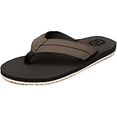 ChayChax Mens Flip Flops Arch Support Comfort Beach Thong Sandals with Ultra Cushion Footbed
