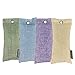 Huanlemai Green Activated Bamboo Charcoal Bags for Home, Office & Car, Moisture and Odor Absorber, Smell Eliminator, Nature Closet Shoe Gym Bag Deodorizer