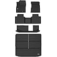 HAFIDI Floor Mats & Cargo Liner for Mitsubishi Outlander 2022-2024 2025 (Not Fit PHEV or Sport Models) Custom Fit Full Set, All Weather Car Accessories (Rear Trunk Mat +Floor Mats)