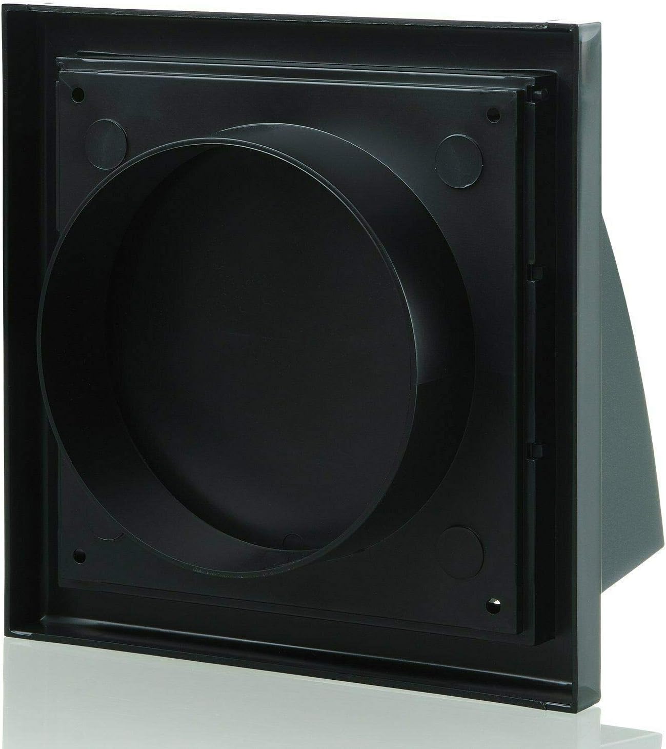 Fantronix Black Cowled Wall Vent Grille, 150 mm (6”) Rear Spigot - Image 3