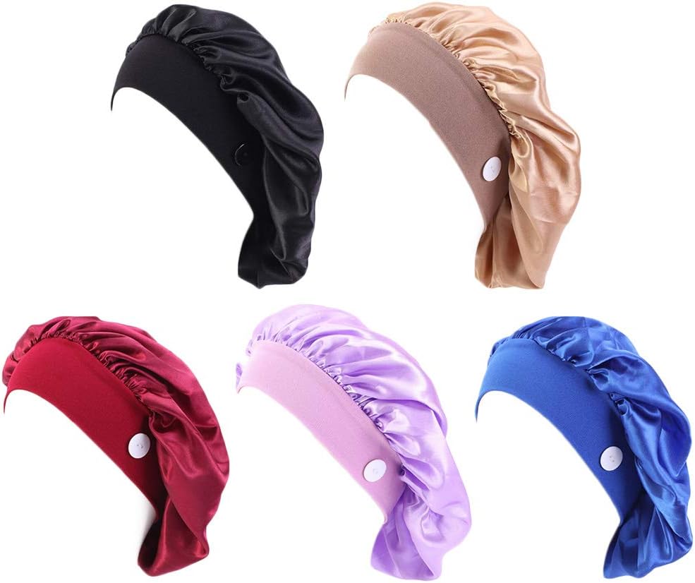 Surgical Hat Scrub Cap with Button Sweatband Medical Doctors Nurse Bouffants Caps for Women Men