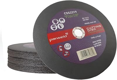 (PACK OF 10) Parweld 9 inch 230mm x 1.9mm Thin Stainless Cutting Discs