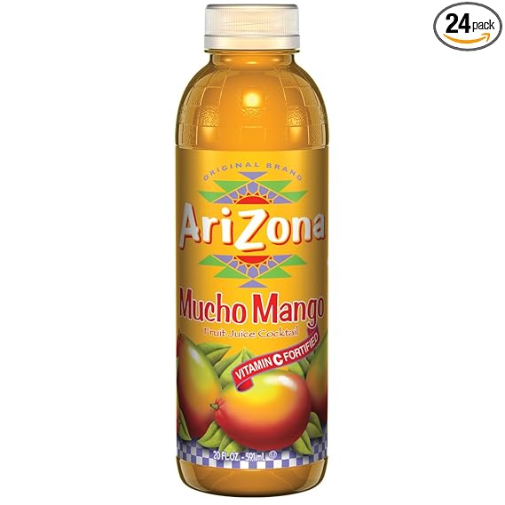 Amazon Com Arizona Mucho Mango 20 Ounce Pack Of 24 Herbal Remedy Teas Grocery Gourmet Food