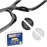 SMARTTOP Eyeglass Nose Pads, 20 Pairs Air Bag Soft Silicone Anti-Slip Adhesive Nose Pad for Full Plastic Frames Sunglasses Re