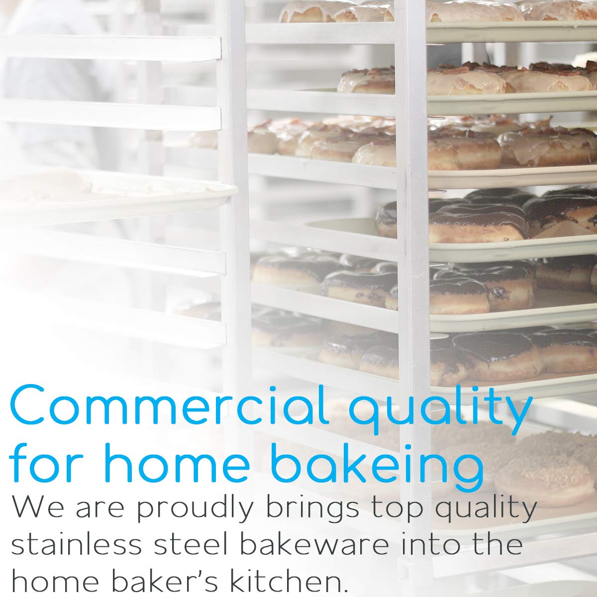Cookie Sheet Baking Sheet, Bastwe Stainless Steel Bakeware Oven Tray, 16 inch Commercial Grade Professional Bakeware… 5 Cookie Sheet Baking Sheet, Bastwe Stainless Steel Bakeware Oven Tray, 16 inch Commercial Grade Professional Bakeware… - Image 6