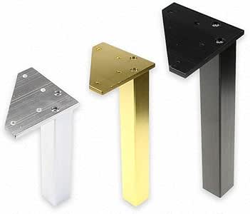 Hqqgwt Patas de Muebles de 4 Patas cuadradas Ajustables de Metal para