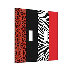 Red Zebra Leopard Cheetah Print 2 Gang Double