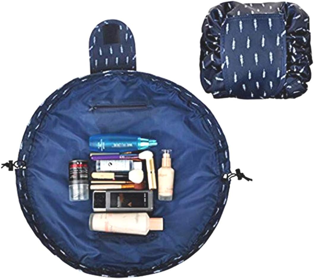 PACKNBUY Cosmetic Makeup Foldable Travel Storage Bag Pouch (Blue)