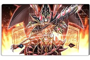 New Mlikemat Playmat Red Eyes Dark Dragon TCG CCG OCG Trading Card Game Mat with Zones + Free Bag (ZD014-641-A)