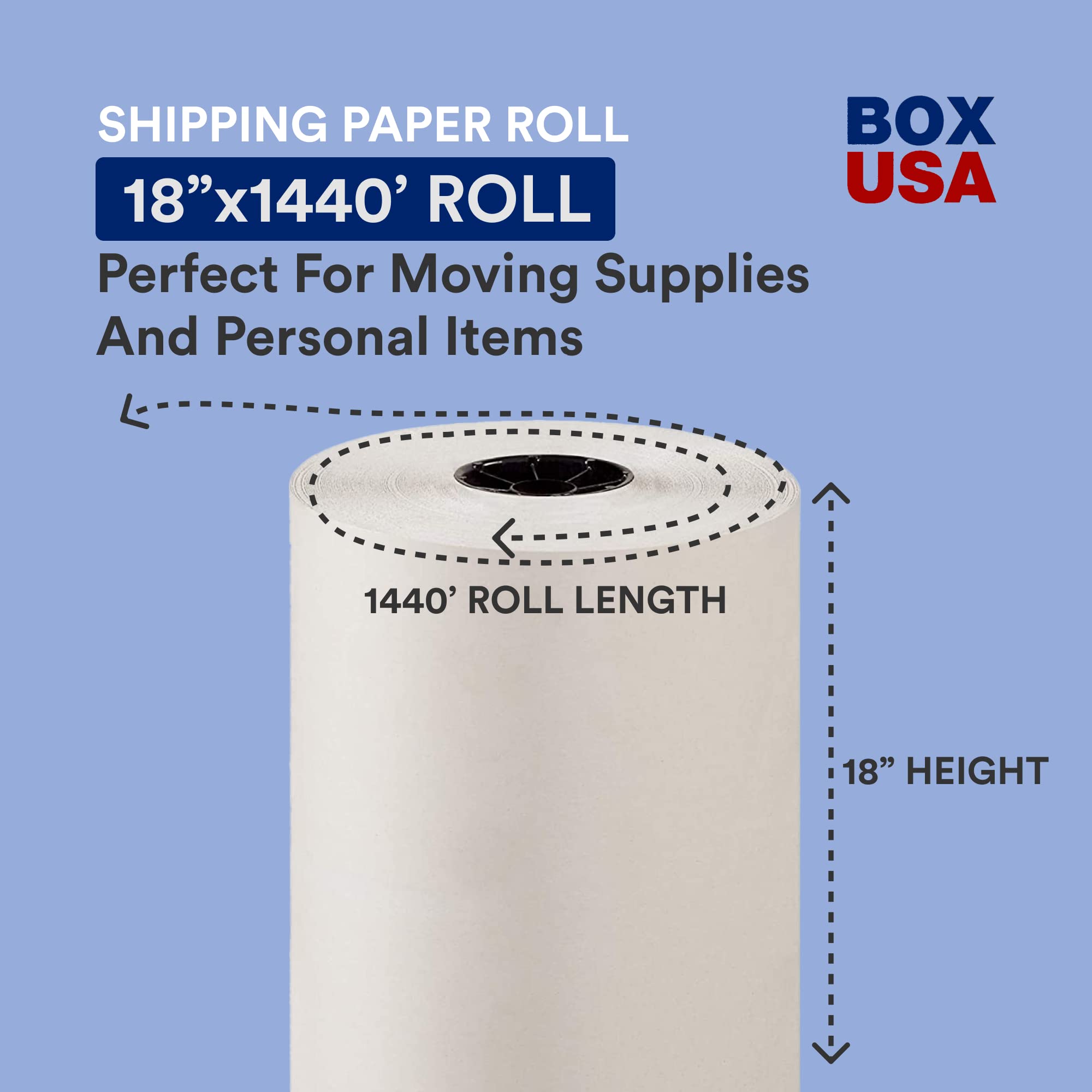BOX USA Packing Paper Roll 1440'L x 18