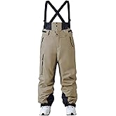 YEEFINE Mens Snow Ski Bibs Pants Baggy Snowboard Overall Insulated Windproof Waterproof Winter Warm Comfy Loose Ski Pants