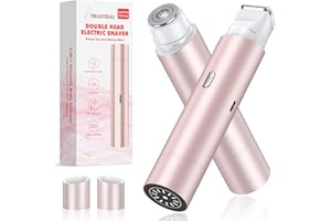 NIPOO Electric Razor for Women, IPX7 Waterproof Bikini Pubic Hair Trimmer, Flawless Legs Face Shaver, Rose Gold