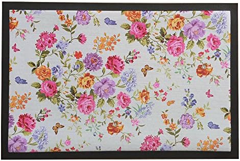 Asawood Colorful Floral Pattern Doormat Non-skid Rubber Back Kitchen Bedroom Rug Floor Carpet for Indoor and Outdoor Use 20" x 32" inches