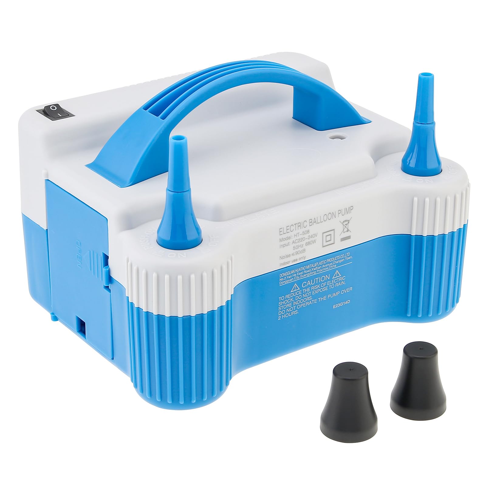 Photo 1 of OriGlam Portable Dual Nozzle Blue White 110V 700W Electric Balloon Blower Pump, Electric Household Balloon Inflator Air Pump Blower for Birthday, Wedding Decoration
