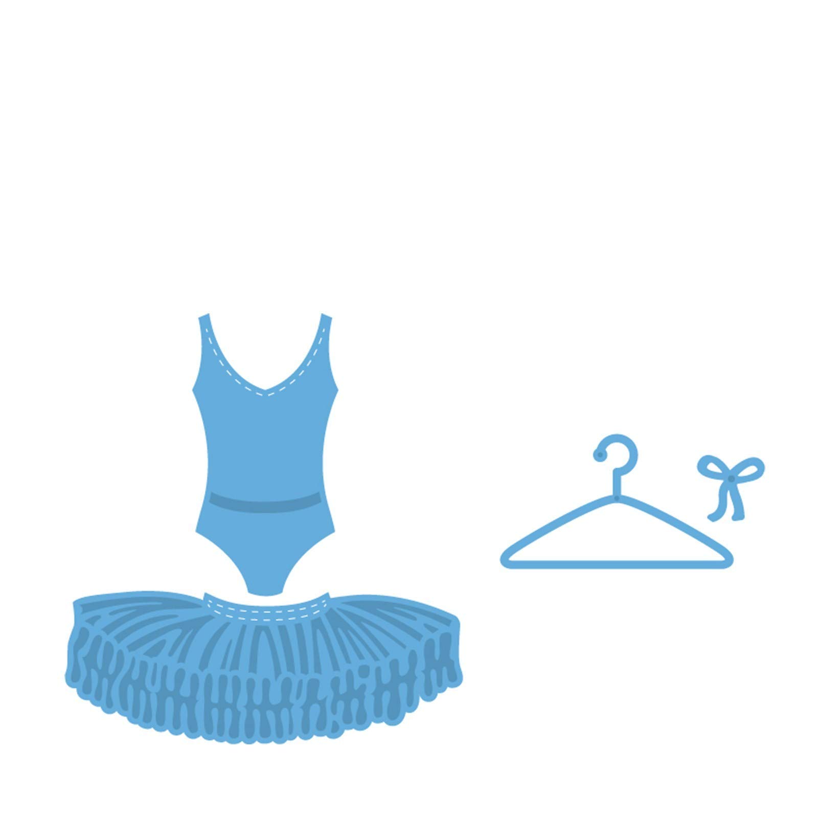 Marianne Design Creatables Ballet Dress, Metal, Blue, 13 x 9.5 x 0.5 cm