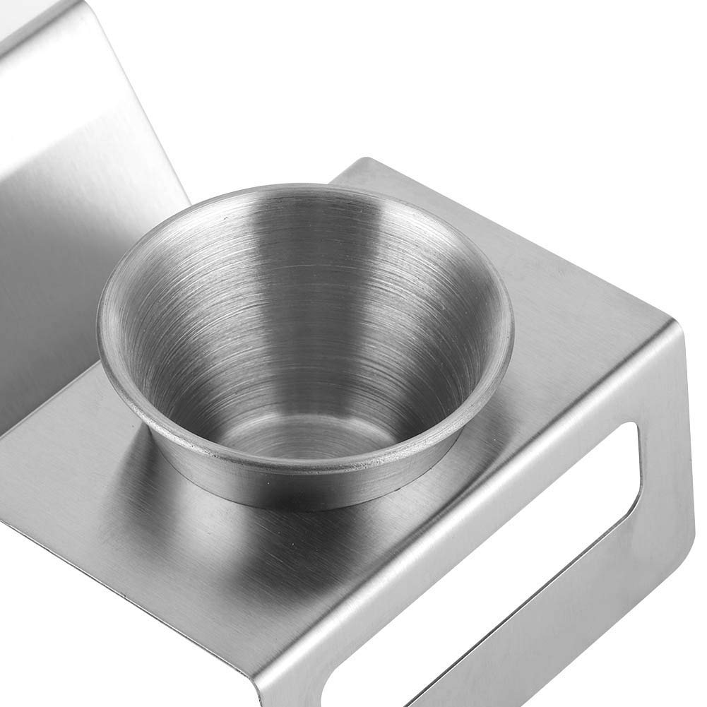 Atyhao Stainless Steel Taco Holder Pancake Stand Rack with Sauce Cup Home Kitchen Restaurant Buffet Tools Serving Dishes Trays Platters