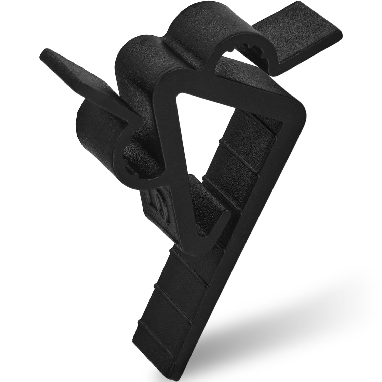 Photo 1 of Ourtroness Christmas Light Clip Outdoor Gutter Hook 100 Pieces Holiday Hanger Hooks Weatherproof Plastic Mini Clips for Halloween Festival Xmas Decoration String Lights (Black)