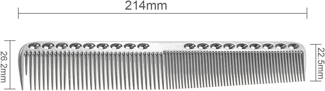 SOONHUA Professional Hair Comb, Steel Space Aluminum Metal Hair Cutting Comb - Image 4