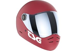 TSG - Pass 2.0 Full-face Premium Helmet w/Two Visors | Downhill Skateboarding, E-Skating, E-Onewheeling, Longboarding | Nose Ports, Air Flow Channels, Ear Slots, Adjustable Cheek Pads | ABS Hardshell