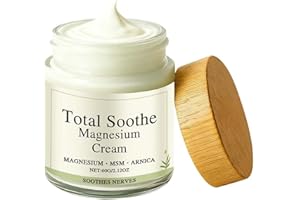 Total Soothe Magnesium Cream 2.12 oz, Magnesium MSM & Arnica Muscle Relief Cream for Joints, Knees & Back, Fast-Absorbing, No