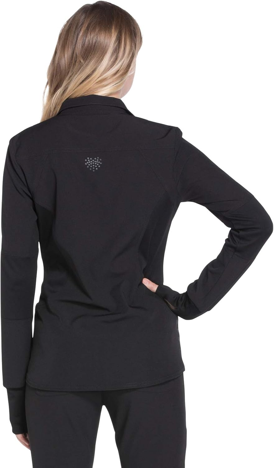 HeartSoul HS315 Women's Zip Front Warm-Up Solid Scrub Jacket: Clothing