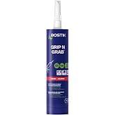 BOSTIK Grip n Grab 9.5oz Instant Grab Premium Heavy Duty Adhesive Glue | Professional Grade - Internal External Waterproof Low Odor Fast Cure - Wood Concrete Drywall Metal &amp; More