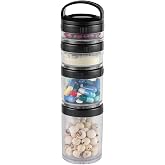 1pc Travel Stackable Snack Containers,4 Scale Jar: 40cc, 60cc, 100cc, 150cc | 1pc Random Color,Nut Box,Snack Storage Jar,Portion Control,Twist-Lock Food Storage Container with Lid,for Formula Powder