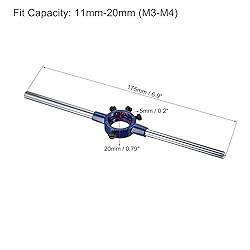 uxcell 10-32 UNF Tap and Die Set with 20mm Round