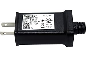 NEHBUJIN 29V 8W Class 2 Power Unit TS-8W29V LED Transformer Raintight IP44 US Plug Adapter, Seasonal-Use LED Driver for LED String Light, Holiday Lighting (29V 8W 1PC)