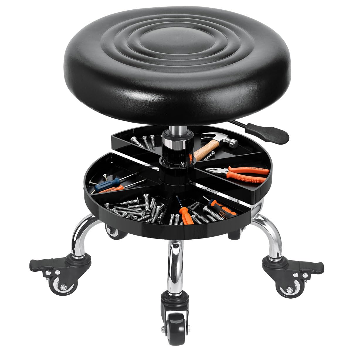 Photo 1 of ***FORPARTS ONLY- MISSING PARTS****************
FLOLXNB Garage Mechanic Stool with Storage Tray,Low Height Rolling Shop Stools, Rolling Mechanics Seat Chair Height Adjustable, Rolling Shop Chair, Work Stool Creeper Seat (Style 3)