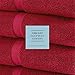 White Classic Luxury Cotton Washcloths - Large Hotel Spa Bathroom Face Towel | 12 Pack | Christmas Red