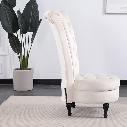 Freemax Living Room Chairs High Back Velvet Accent Chair Armless