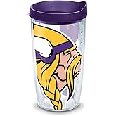 Tervis NFL Minnesota Vikings - Colossal Made in USA Double Walled Insulated Tumbler Travel Cup Keeps Drinks Cold & Hot, 16oz, Classic