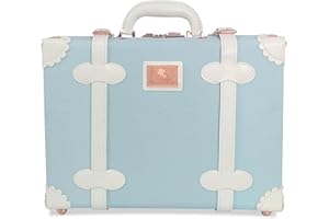 Unitravel Baby Keepsake Case, Handmade Memory Storage Box, Newborn Keepsake Box, Vintage Suitcase for Baby Shower, Baptism, Naming Ceremony or Birthday