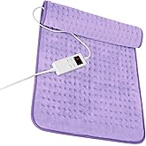 Heating Pad for Neck and Shoulders and Back, Electric Heating Pad for Period Cramps with 6 Heating & 4 Timer Setting, Easy Machine Washable, Best Gifts for Parents (17'' x 33'')