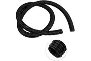 Vacuum Cleaner Thread Hose for 32 mm Inner Diameter – EVA Flexible Soft Pipe, 2–3 m Length, for Vacuum Models, Black(3 meters