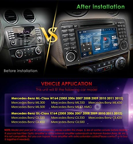 Android 90 Quad Core Car In Dash Radio For Mercedes Benz Ml Class W164 2005 2012 Ml300 Ml350 Ml450 Ml500 Dvd Player Gps Navigation 7 Car Pc