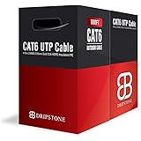Dripstone - DS611 1000ft CAT6 Outdoor Direct Burial Solid Cable 23AWG Waterproof Wire HDPE Insulated Polyethylene (PE) for In