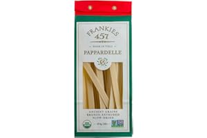 Frankies 457 Artisanal Pappardelle Pasta - Authentic Premium Italian Handcrafted Pasta - Imported from Italy - NON GMO Verified - USDA Organic Certified - 16 Ounce (1 LB)