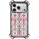 CASETiFY Bounce iPhone 17 Pro Case [Shockproof/Compatible with Magsafe / 21.3 ft. 7X Military Grade Drop Protection] - Persian Floral - Rose - Clear Black