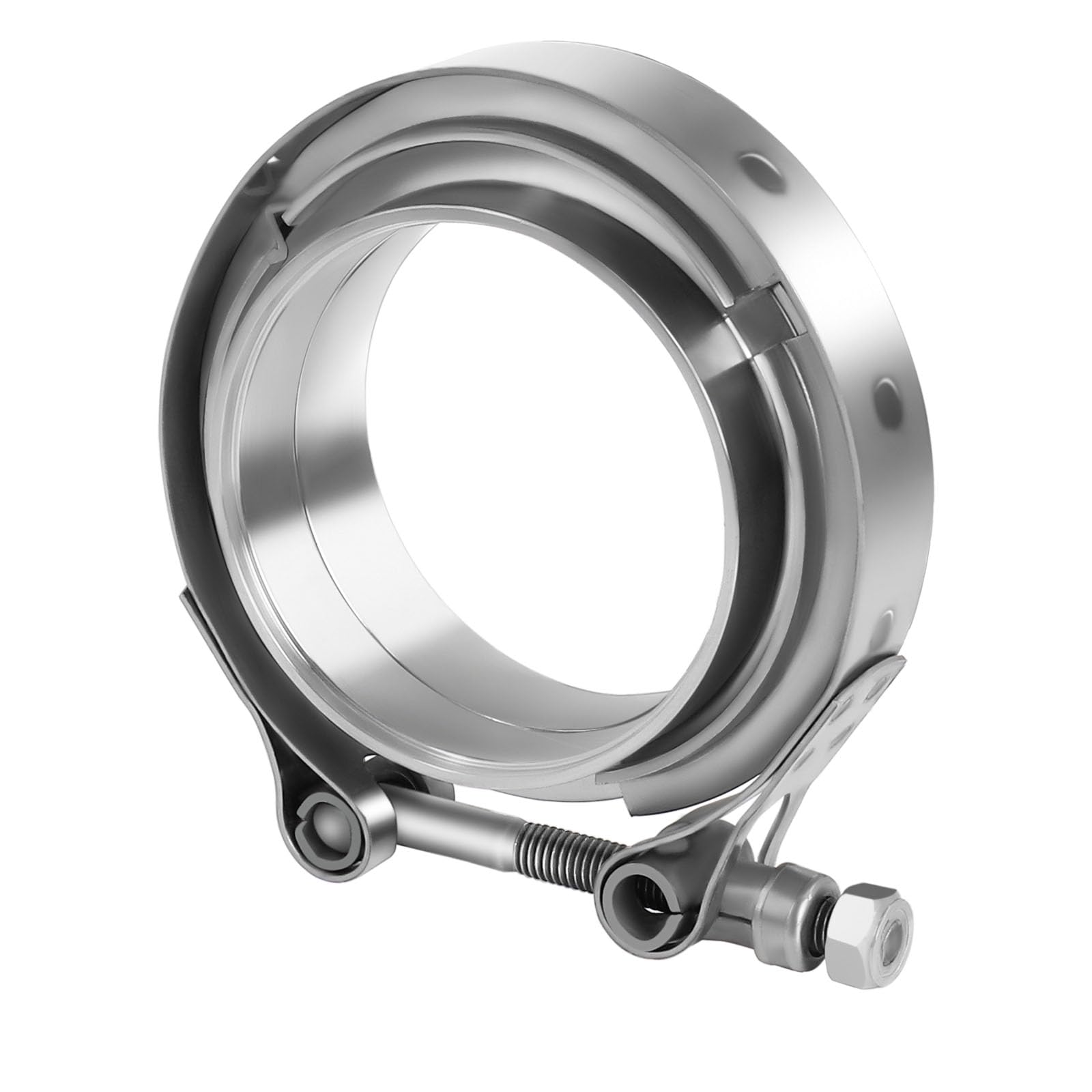 Photo 1 of 3 inch V Band Clamp with Male Female Flange 304 Stainless Steel for Boost Piping, Turbines, Blow-off Valves, Exhaust Valves