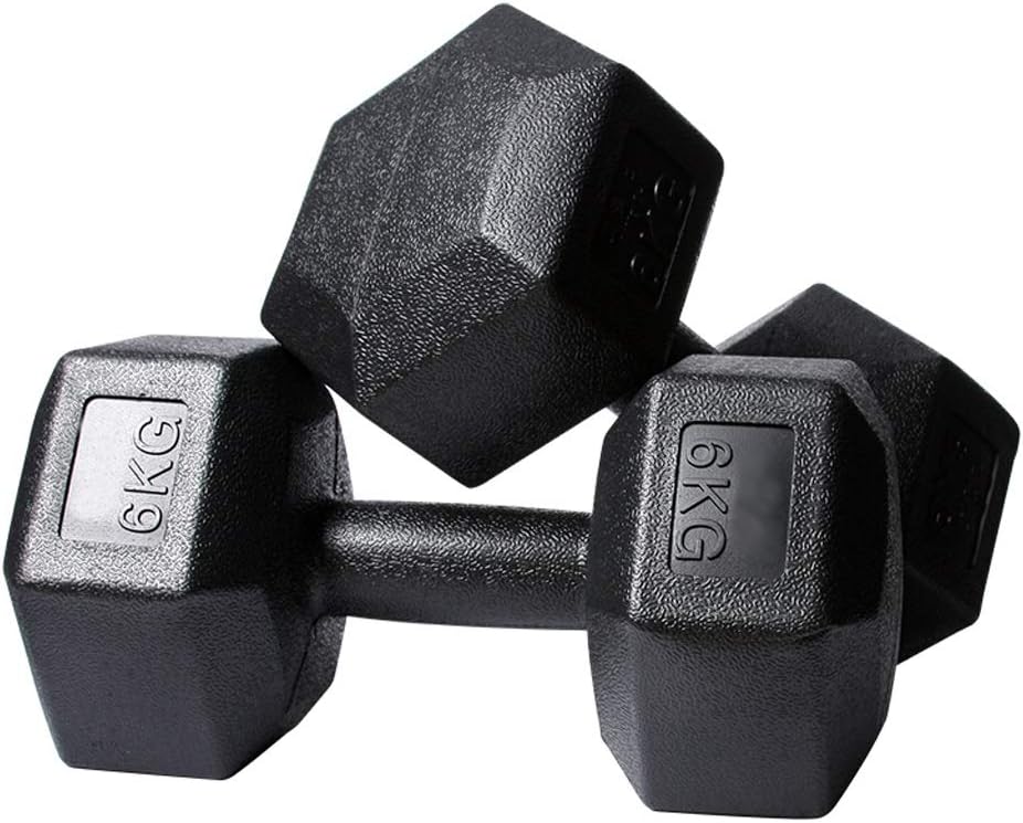 Exercise & Fitness Dumbbells Eco-Friendly PVC Hex Dumbbell Men's 5kg / 6kg / 7.5kg / 10kg Dumbbell Home Fitness Equipment Suitable for Chest, Leg, Arm Training Training Dumbbell